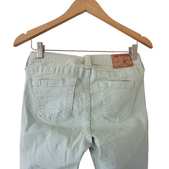 True Religion Jean Halle‎ Super Skinny  Mint Green - Picture 6 of 11